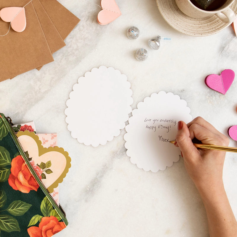 Scalloped Valentine's Day Cards