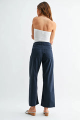 JBD Navy Wide Leg Twill Pants