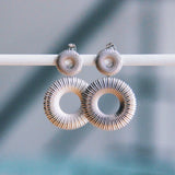 Double Circle Drop Earring