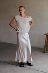 Pearl Satin Skirt