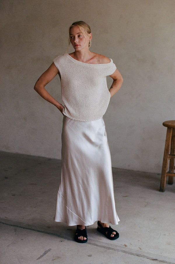 Pearl Satin Skirt