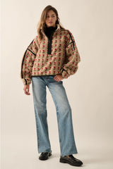 Rosie Quarter Zip Sherpa