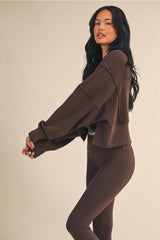 Long Sleeve Waffle Knit Top