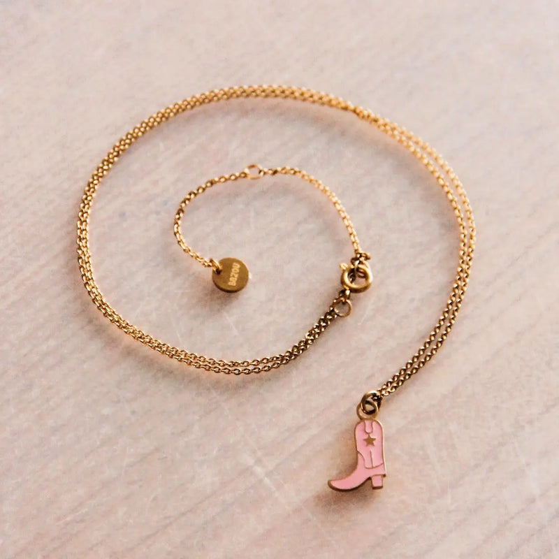 Dainty Cowgirl Boot Necklace