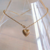 Fanned Heart Necklace