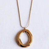 Abstract Oval Necklace