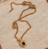Vintage Black Stone Necklace