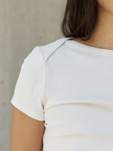 Boat Neck Ruched Top