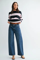 JBD Slight Barrel Twist Jeans in Dark Wash