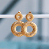 Double Circle Drop Earring