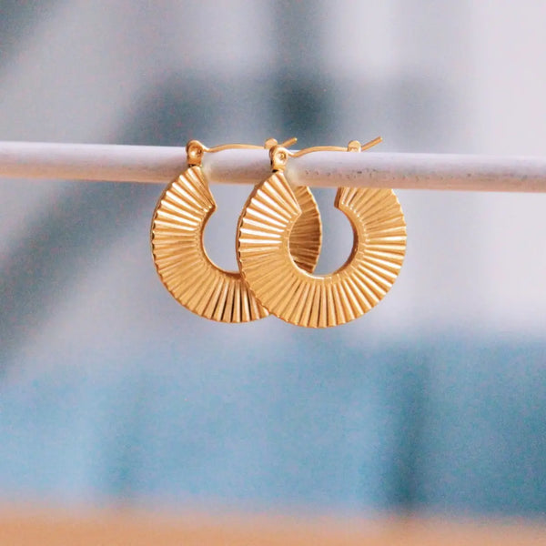 Fanned Hoop Earring