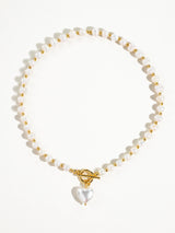 Pearl Necklace With Heart