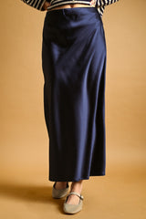 Classic Satin Midi Skirt