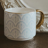 Floral Gold Accent Mugs