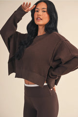 Long Sleeve Waffle Knit Top