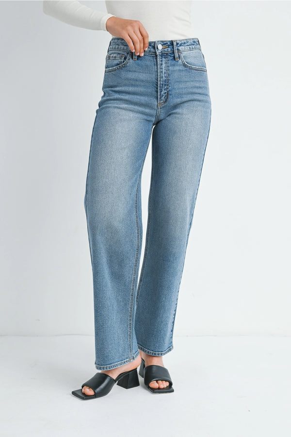 High Rise Straight Jeans