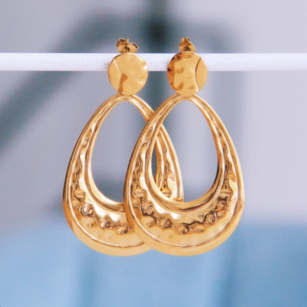 Hammered Statement Earrings