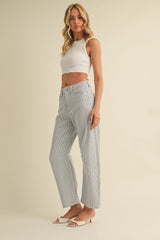 JBD Striped Barrel Jeans