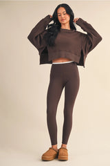 Long Sleeve Waffle Knit Top