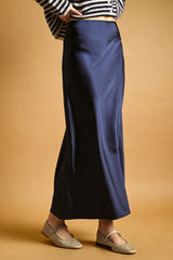 Classic Satin Midi Skirt