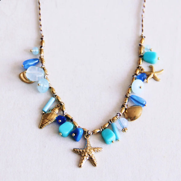 Sea Stone Charm Necklace