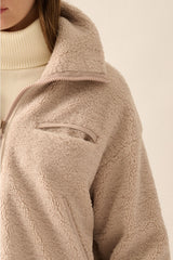 Izzy Sherpa Zip Up Jacket