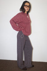 Berry Mock Neck Sweater