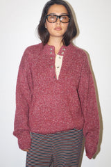 Berry Mock Neck Sweater