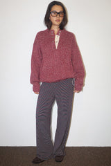 Berry Mock Neck Sweater