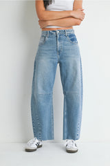Seamed Barrel Jeans