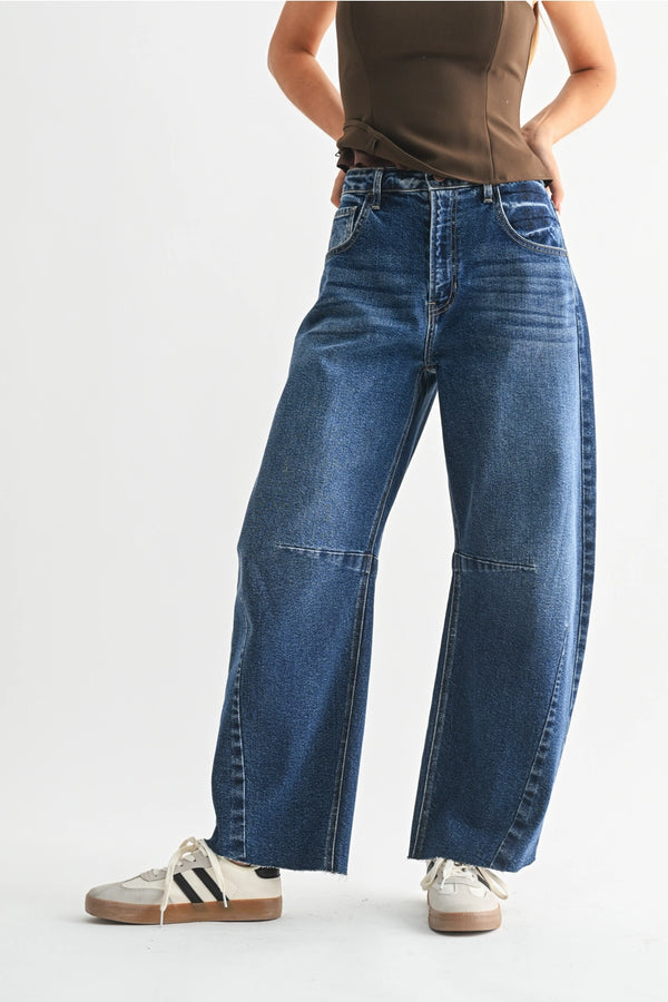 Seamed Barrel Jeans
