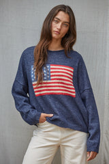 American Flag Sweater