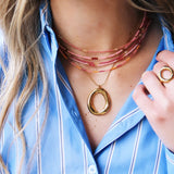 Abstract Oval Necklace