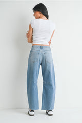 Seamed Barrel Jeans