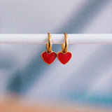 Dainty Heart Huggie Earrings