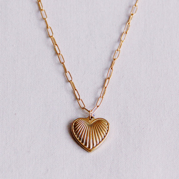 Fanned Heart Necklace