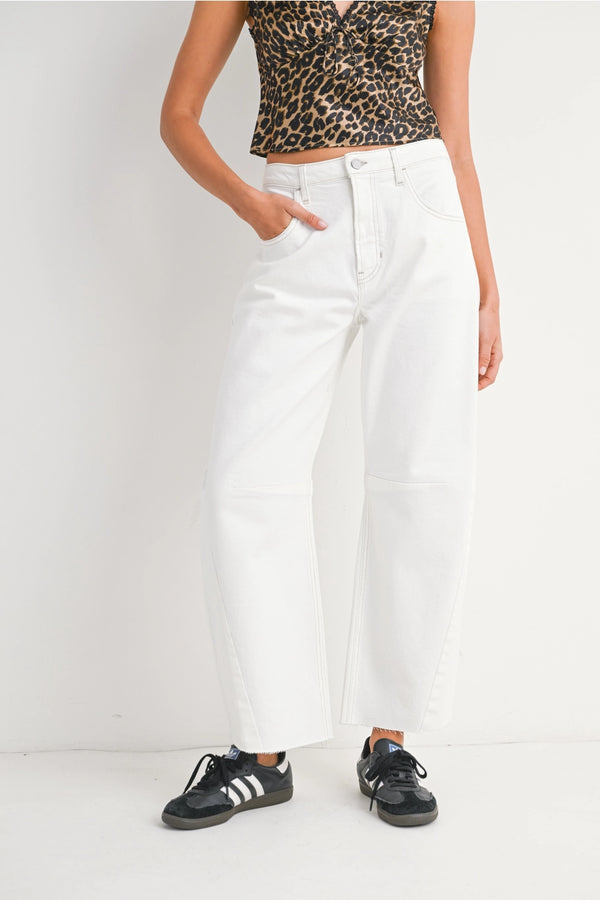 Seamed Barrel Jeans